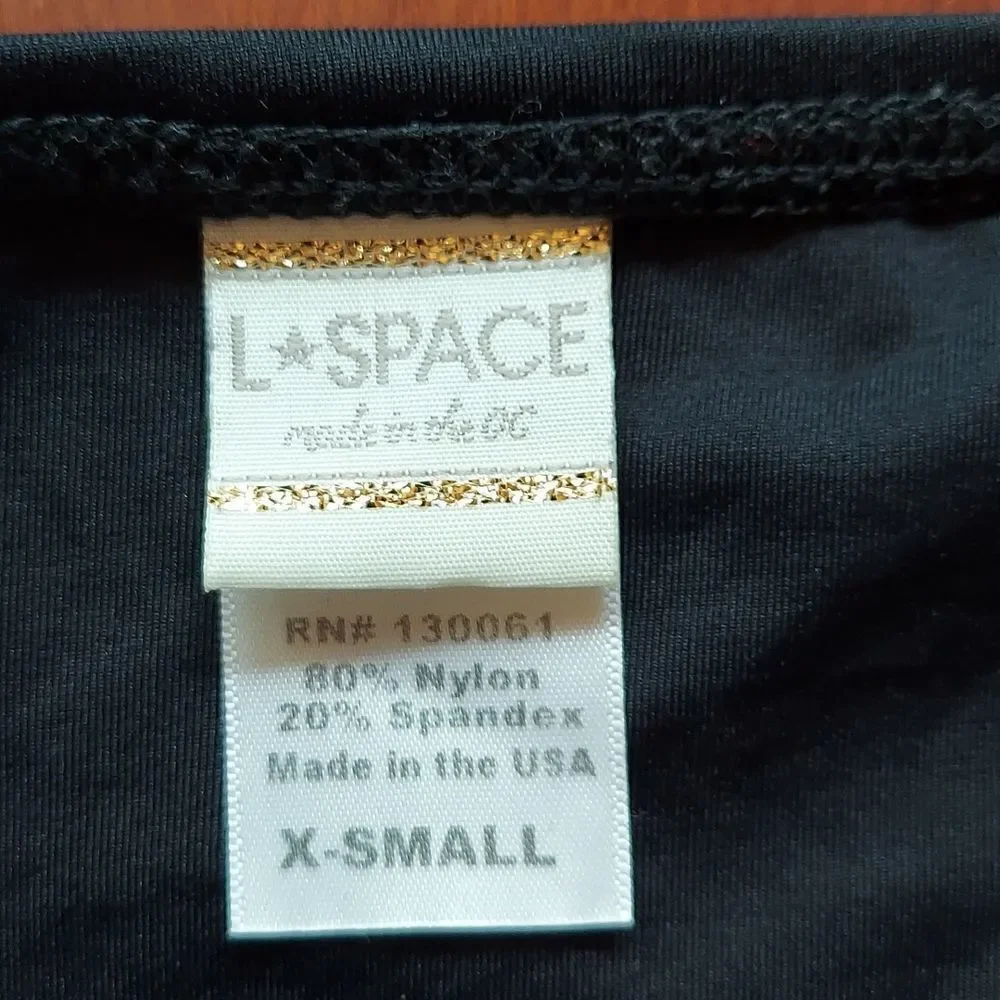 L*Space Black Taboo Bikini Bottom Sz XS